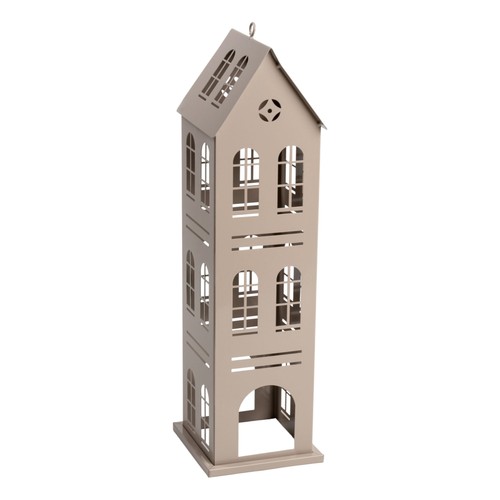 Metall laterne haus beige - haus,