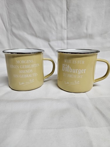 Bitburger emaille becher - x,
