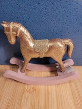 Schaukelpferd gold Weihnachten