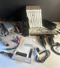 Nintendo Wii Konsolenbundle Multiplayer Schwarz HDMI 8 Spiele 2 Controller TOP✅