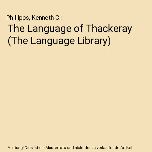 The language thackeray - the,