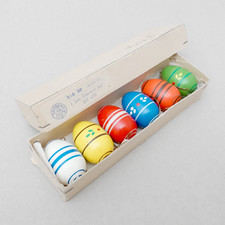 Ostern Dregeno Ostereier Erzgebirge DDR handbemalt Anhänger Holz Deko OVP 50er