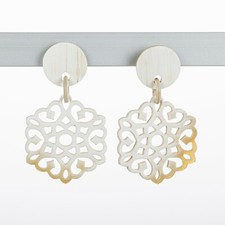 Horn Ohrringe Mandala klein