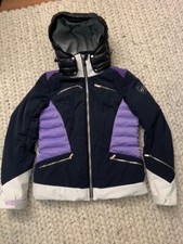 Toni Sailer Skijacke Damen Größe 38 schwarz-lila-weiß