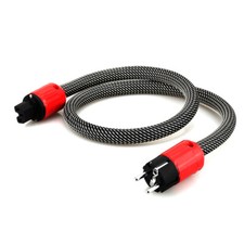 Versilbert Audiophile Hi-Fi Audio Power Cable EU Stecker IEC Schuko Netzkabel