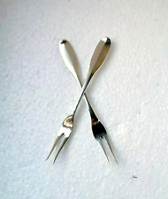Evald Nielsen 830 Silber / 2 Käsegabeln Aufschnitt Gabeln No 19 / Danish Design