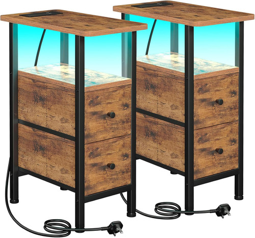 Schmaler nachttisch 2er set - 2er,