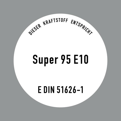 Aufkleber sticker super e10 - super,