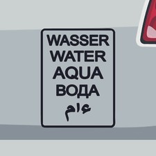 Wasser Text Aufkleber