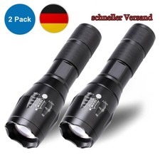 2x Super Hell Taschenlampe Fackel - LED Taktisches Fackel - Zoom - Wasserfest