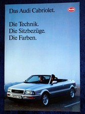 AUDI 80 B4 Cabriolet Cabrio, Farben und Polster Prospekt 7.1992