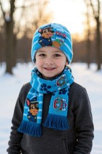 Kinder Winter Set Mütze6+Schal PAW Patrol einzeln/Set Größe 2-8 Jahren