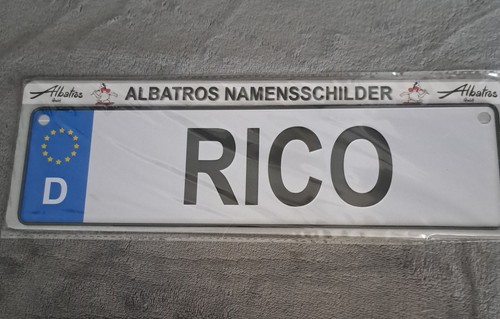 Namensschild rico 6 5cm - 25,5x, 6,5cm