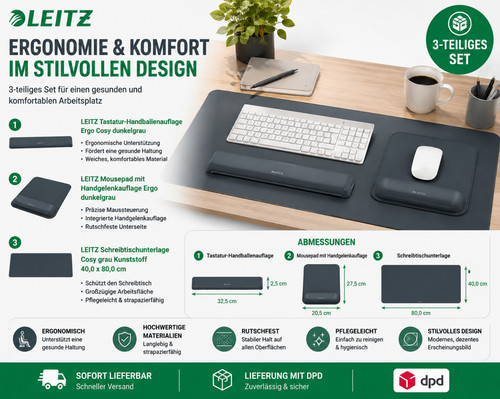Leitz ergo cosy teiliges - ergo, 3-teiliges
