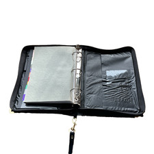 Organizer in Kunststoff Mappe mit Reißverschluss und Ringbuch Einlage