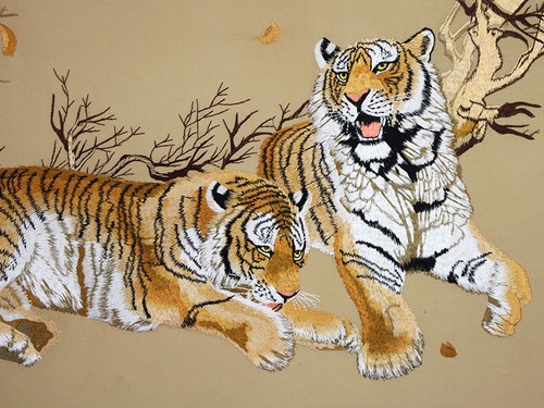 Stickbild tiger in - stickbild,