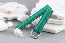 Alain Silberstein Lederarmband Armband 18mm grün green mit Dornschließe