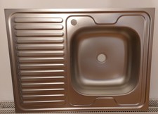 Aufsatz Edelstahlspüle 600x800mm incl. Ablaufgarnitur, unbenutzt, neuwertig