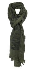 Schal olivegrün mit Motiv