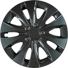 cartrend Radkappen Storm, 14 Zoll, Qualitätskunststoff schwarz, 4 Stück, 70286