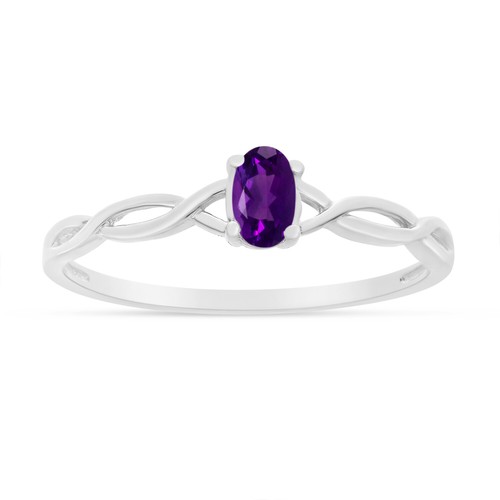 Ovaler amethyst ring karat - 14,
