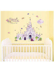 ufengke Cartoon Prinzessin Schloss Wandsticker Kinderzimmer Babyzimmer Wandtatto