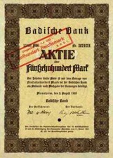 Badische Bank 1923 Mannheim