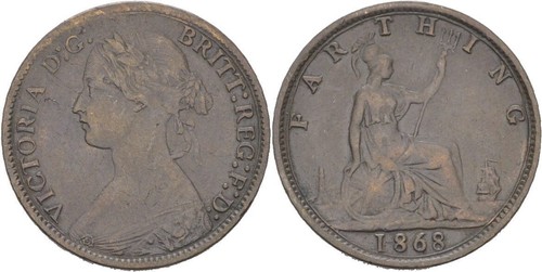 Großbritannien farthing 1868 - farthing,