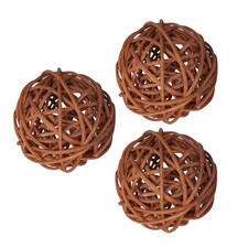 3 Stück 8CM Runde Rattan Ball