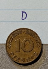 Münze Bundesrepublik Deutschland 10 Pfennig 1950 D