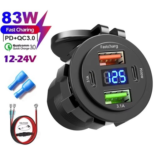 Usb steckdose 12v - c, qc