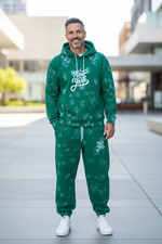 Herren Jogginganzug Set 2-teilig | Kapuzenpullover & Jogginghose |Grün „New York