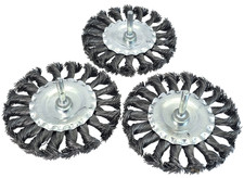 3x Rundbürste gezopft 100mm