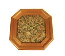 SELTENE ATEMBERAUBENDE ORIGINAL MID CENTURY 60ER JAHRE KIEFERNHOLZ & KORK WANDUHR VON ZENTRA