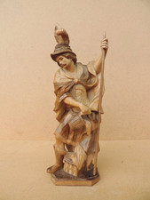 HEILIGER FLORIAN FIGUR  SKULPTUR HOLZ HAND GESCHNITZT