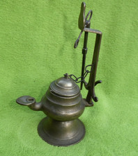 Alte Messing Öllampe