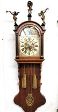 Alte Groß Holländische Wanduhr aus Friesland Warmink Wuba Mondphase 114 cm Hoch