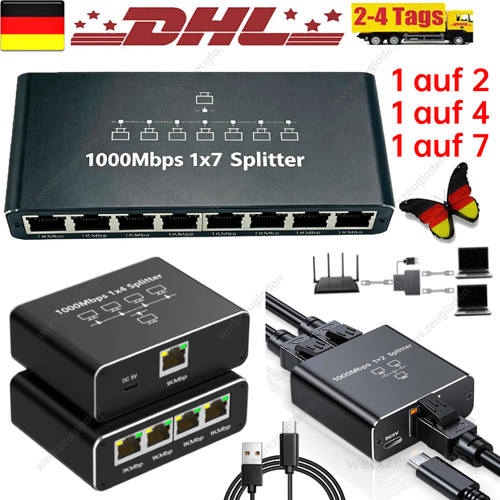 Lan splitter auf 4 - auf, 2/4/7