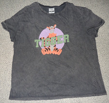 Damen T-Shirt Grau Print