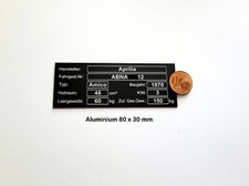 Typenschild, Motorrad, Roller