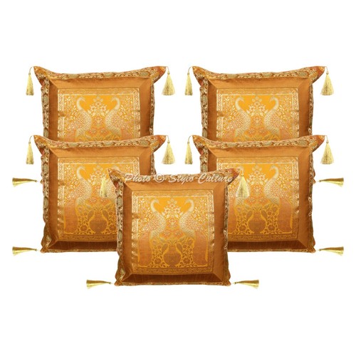 Pillow cover peacock brocade - peacock,