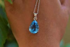 Blau Topas Edelstein 925