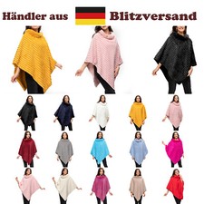Glamexx24 Damen Elegante Winter Pelz Poncho Rundhals Jacke Dicker Cape Warm Pelz