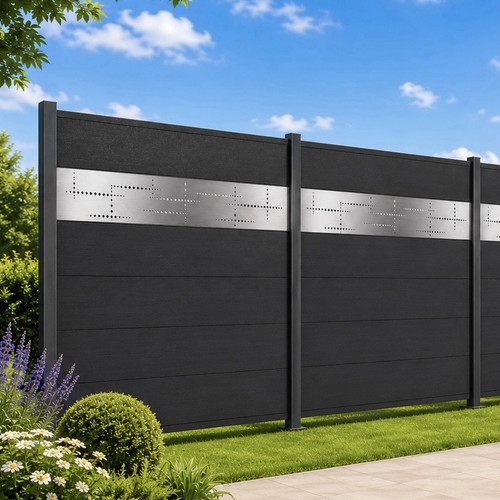 Wpc sichtschutzzaun anthrazit - wpc,