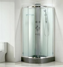 Trendline Komplettdusche Easy Fix New 90x90cm mit Armatur u. Brause Runddusche