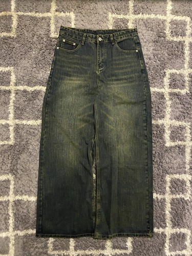 Baggy dark wash y2k grunge - dark,