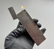 S.T. Dupont Ligne 2 Tischfeuerzeug Diamond Head Silber Topzustand! Vintage RAR