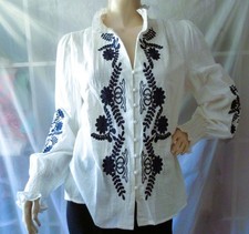 Stylishe folklore leinen bluse - stylishe,