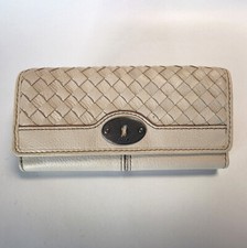 FOSSIL Damen Geldbörse MADDOX FLP CLUTCH BONE SL3144105 Leder Börse beige
