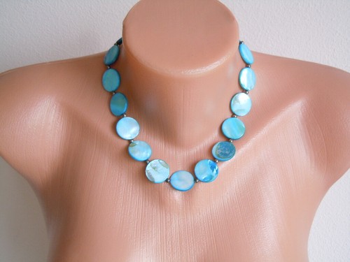 Collier kette perlmutt - collier,kette,